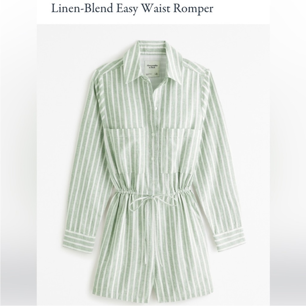 Abercrombie Linen Blend Romper💚